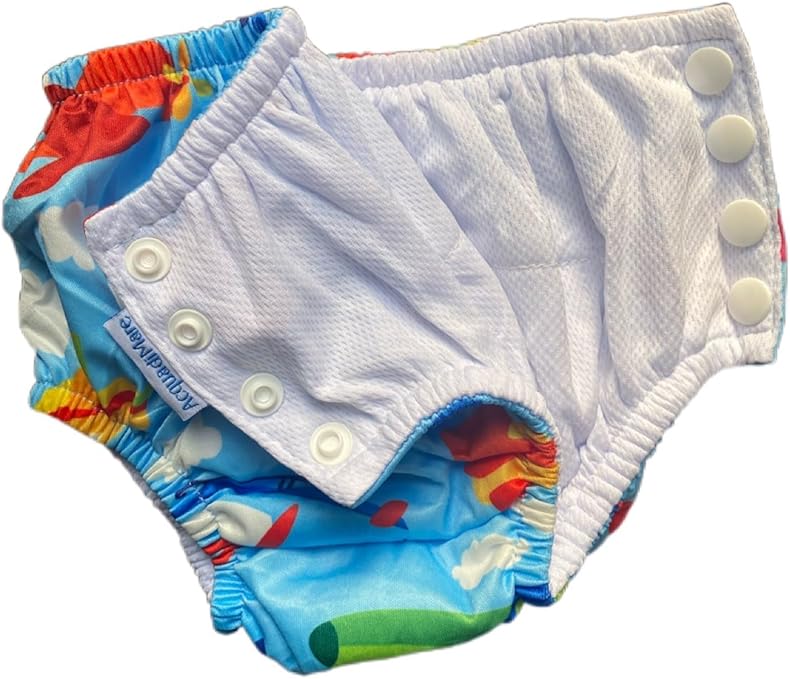 Sunga com Fralda de Piscina Reutilizável Bebê Menino 6 a 24 Meses 3