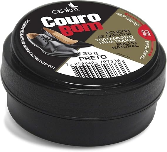 Polidor de Sapatos Couro Bom Preto CasaKM 1