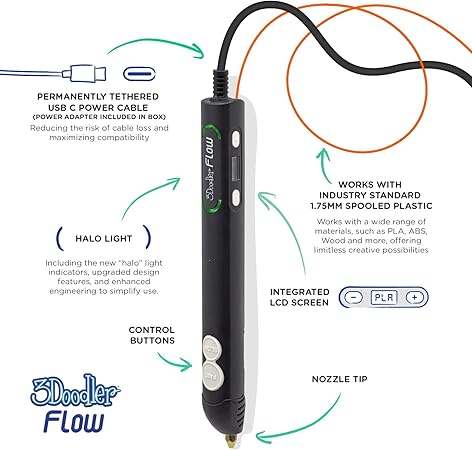 Caneta de Impressão 3D 3Doodler Flow Essentials 4