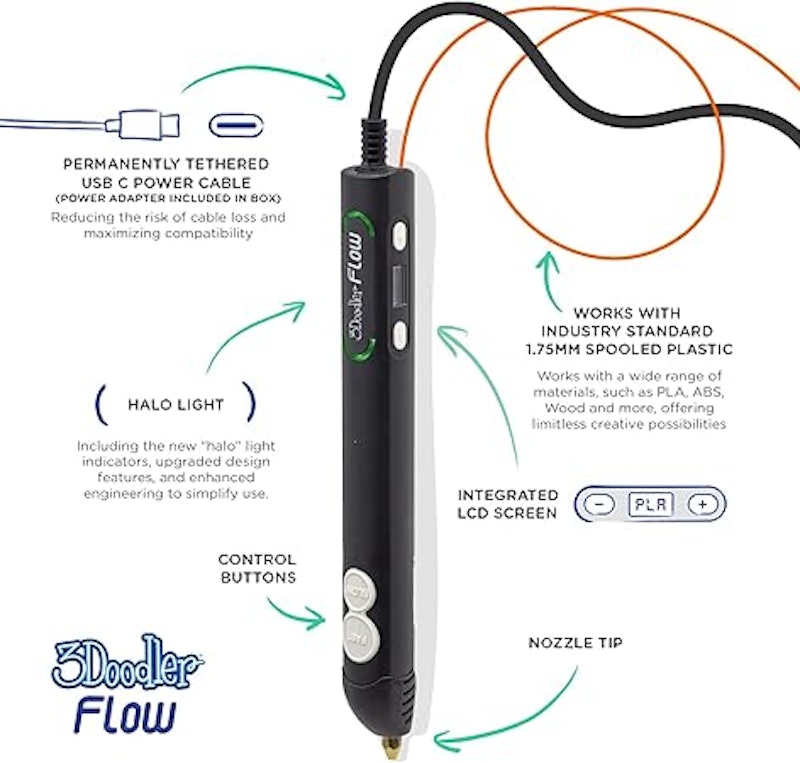 Caneta de Impressão 3D 3Doodler Flow Essentials 4