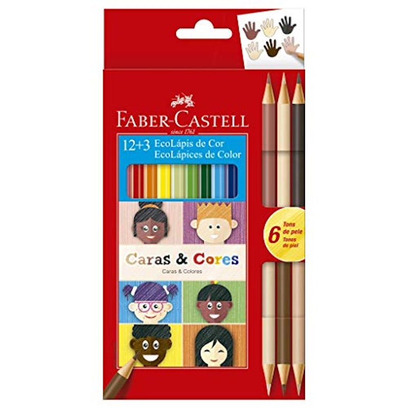 Lápis de Cor EcoLápis Caras & Cores 12 Cores + 6 Tons de Pele 1