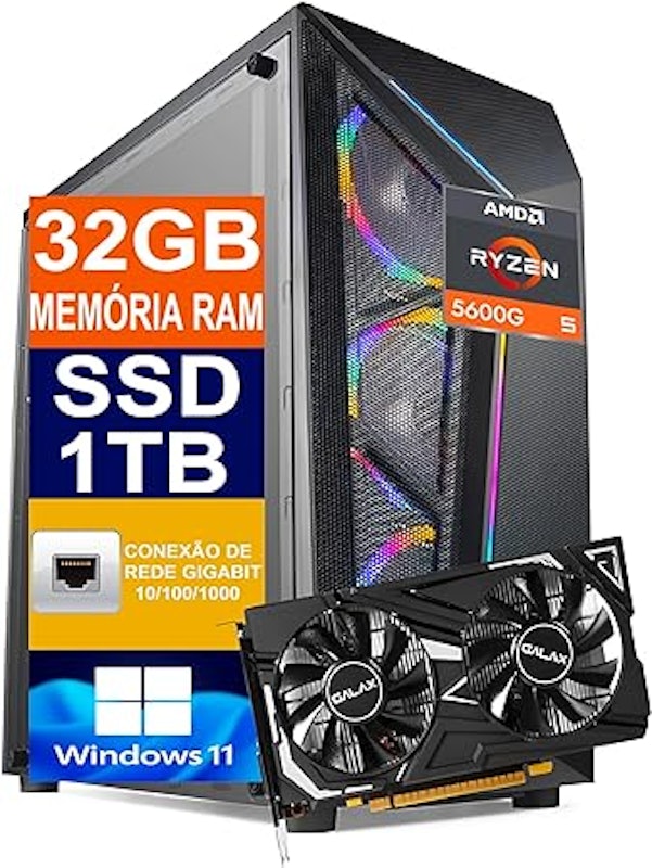 PC Gamer Computador Cpu Ryzen 5 5600G 1