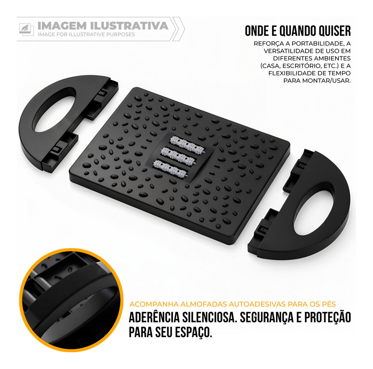 Apoio Ergonômico para os Pés Office Armor 2