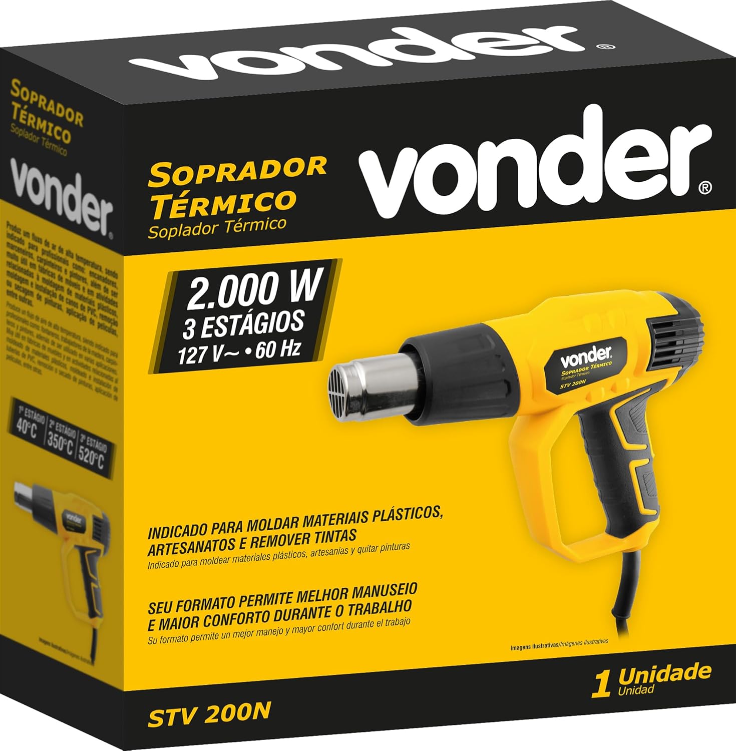 Soprador térmico 2000 W STV 200N Vonder 3