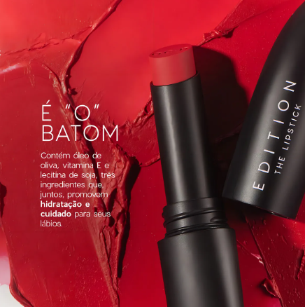 Batom Vermelho Semi-Matte – The Lipstick Red Kiss 4