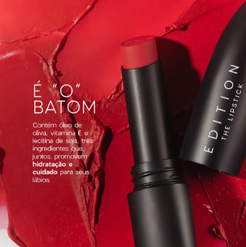 Batom Vermelho Semi-Matte – The Lipstick Red Kiss 4