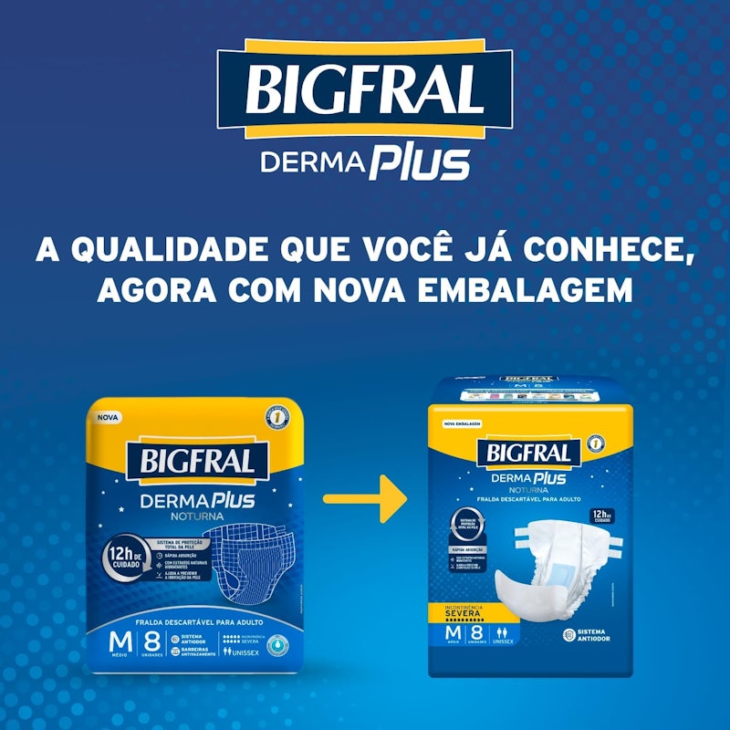 Fralda Bigfral Derma Plus Noturna 4