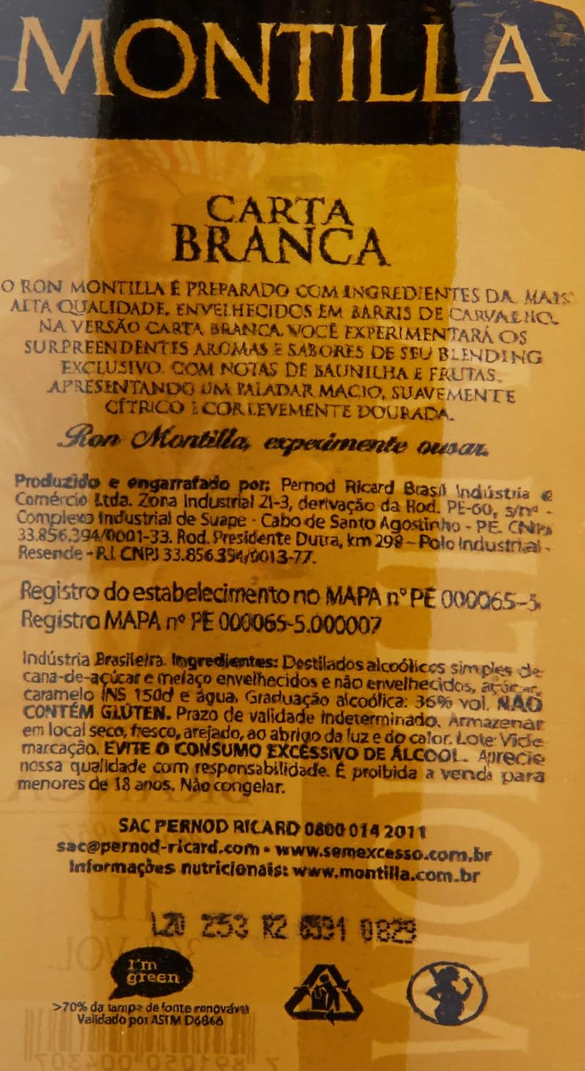 Montilla Rum Carta Branca 3