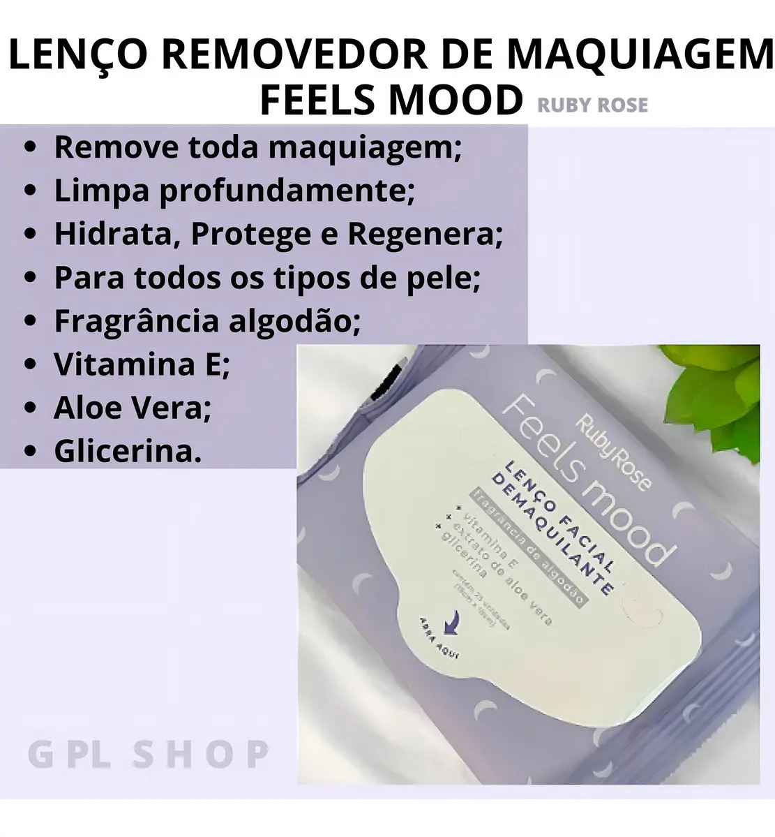 Lenço Facial Demaquilante Feels Mood 2