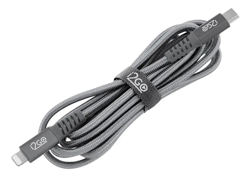 Cabo iPhone/Lightning + USB-C i2GO Certificado MFi 2 m 3 A Nylon Trançado Chumbo i2GO PRO 4