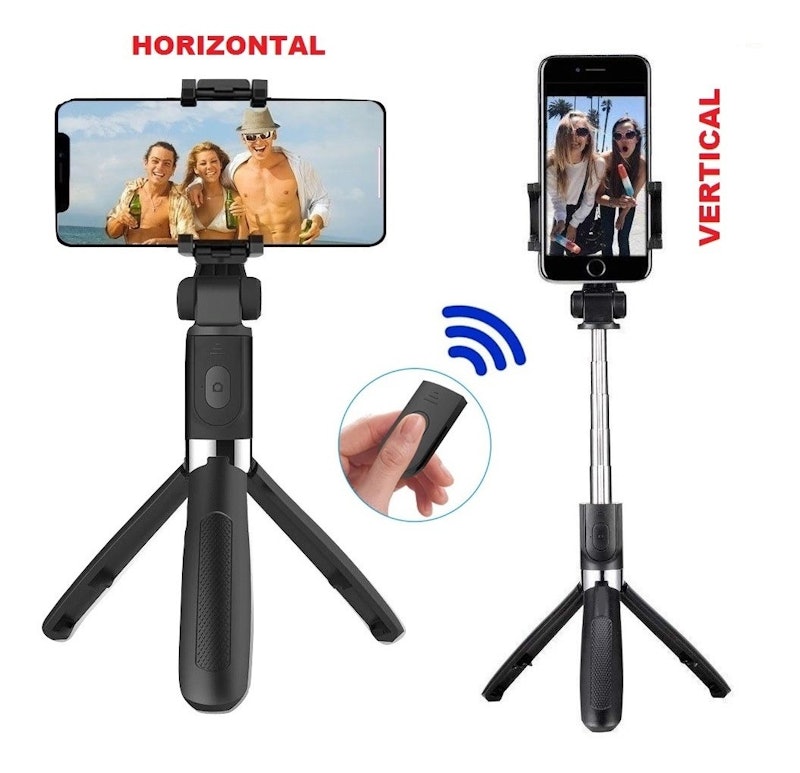 Tripé Pau de Selfie Gira 360º Controle Bluetooth Retrátil 2