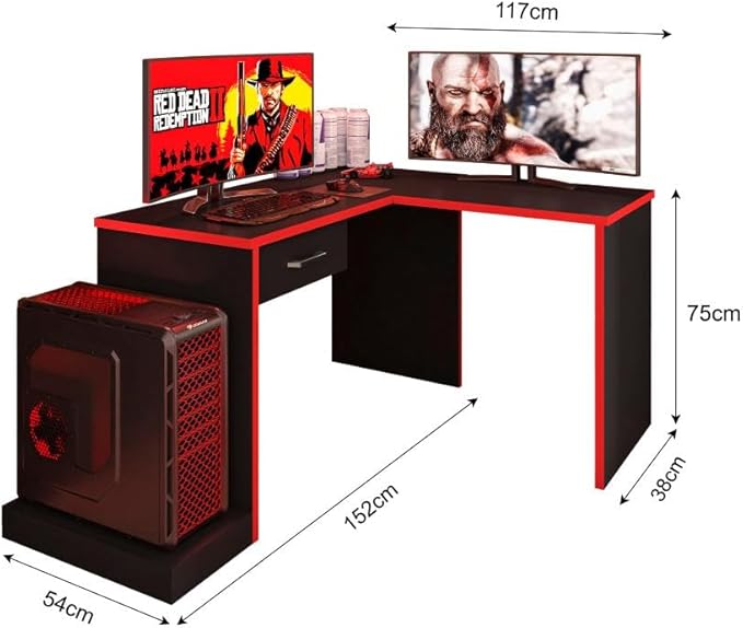 Mesa Gamer em L  3