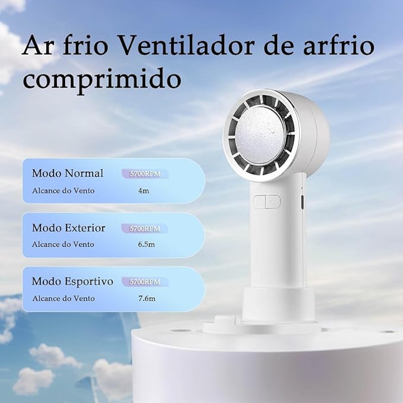 Mini Ventilador Portátil Recarregável Vivaztech 5