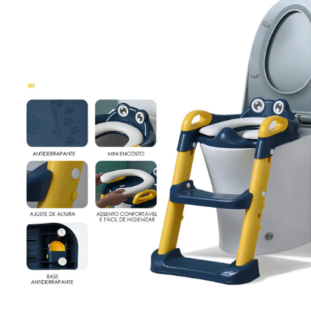 Assento Redutor Infantil Dobrável com Escada Mcfrog 3