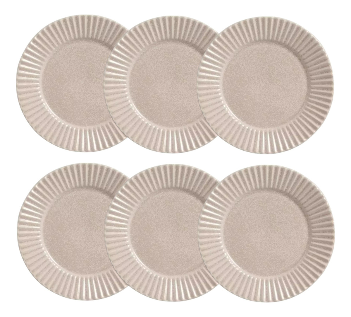 Conjunto de 6 Pratos Rasos Azeviche 2