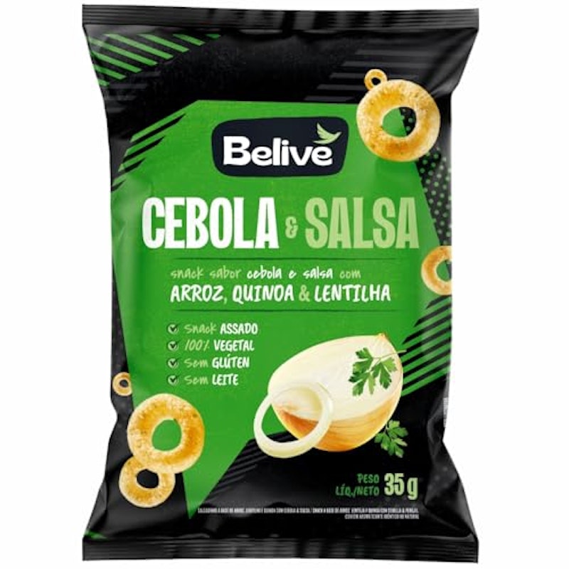 Salgadinho de Cebola e Salsa Sem Glúten Sem Leite Snack de Arroz Belive 1
