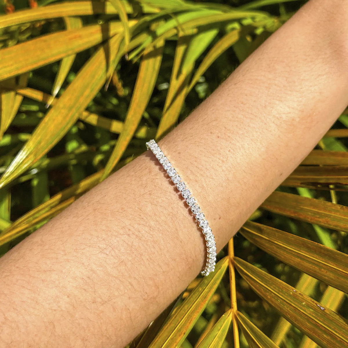 Pulseira Riviera com Pedras P Folheada a Prata 925 4