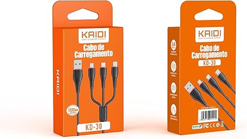 Cabo 3 em 1 Lightning, Tipo-C e Micro USB 2