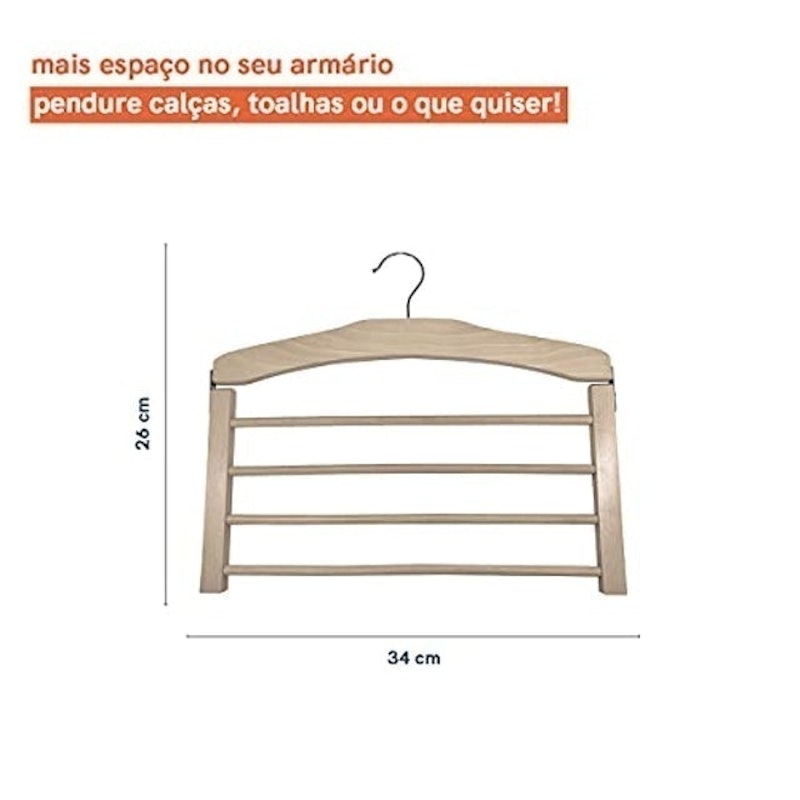 Cabide para Calça de Madeira 5