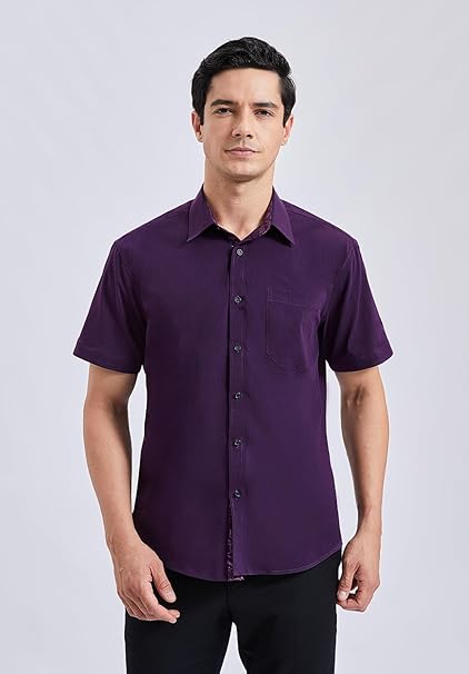 Camisa Social Masculina de Manga Curta Enlision 3