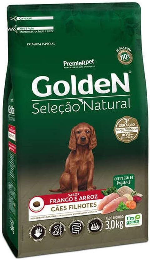 GoldeN Seleção Natural Cães Filhotes Frango & Arroz 1