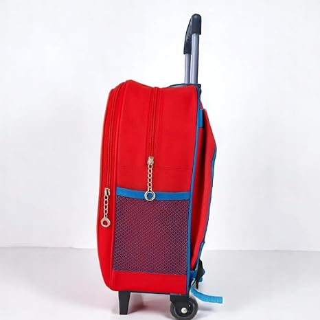 Mochila Escolar Infantil com Rodinhas Masculina Aranha Vermelho 3