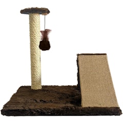 Arranhador Gatos Poste com Rampa e Brinquedo Exclusivo