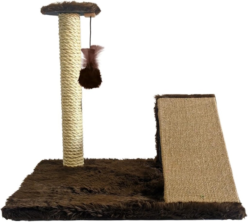 Arranhador Gatos Poste com Rampa e Brinquedo Exclusivo 1