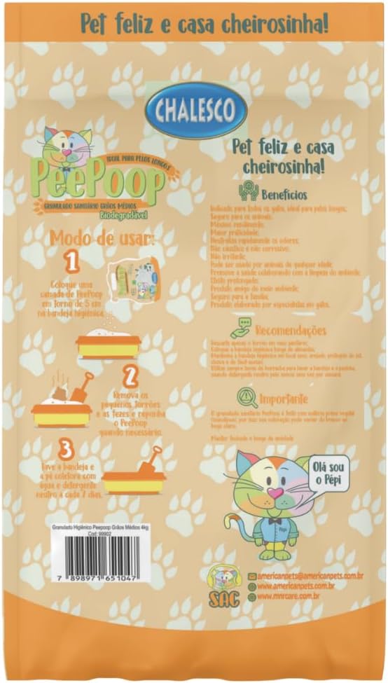 Peepoop Areia Higiênica Biodegradável de Mandioca para Gatos Grãos Finos  4