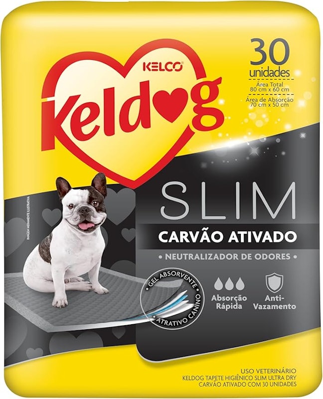 Tapete Higiênico Slim Carvão Ativado 30 Unidades 1