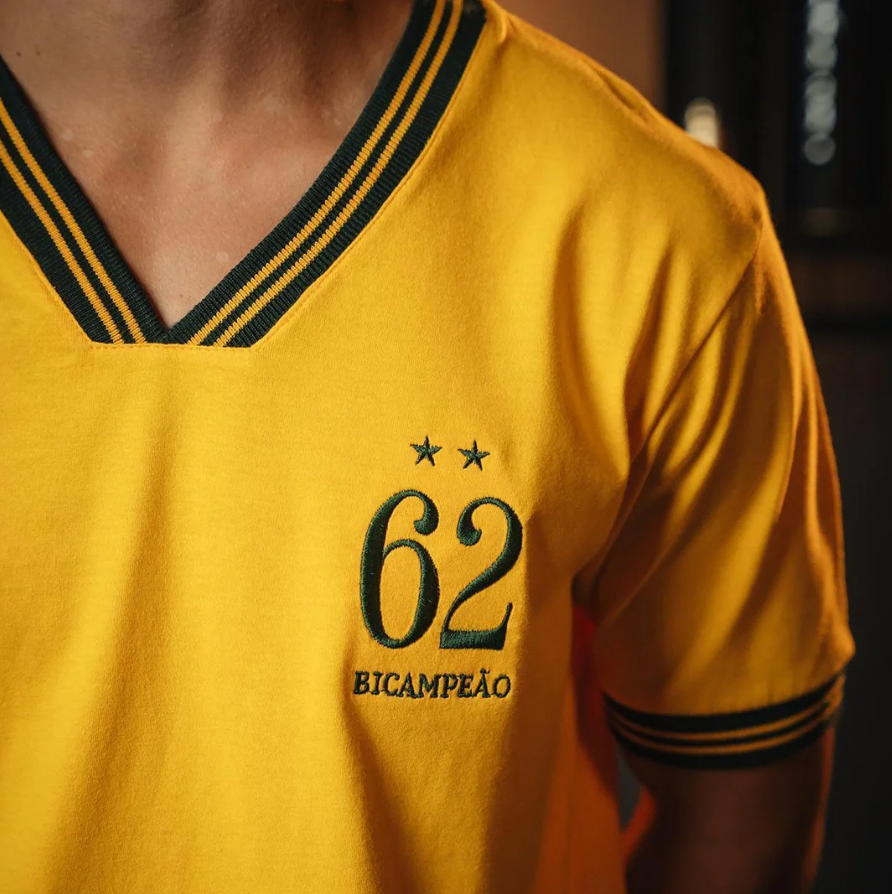 Camisa Brasil Retrô 1962 Amarelo Masculina 2