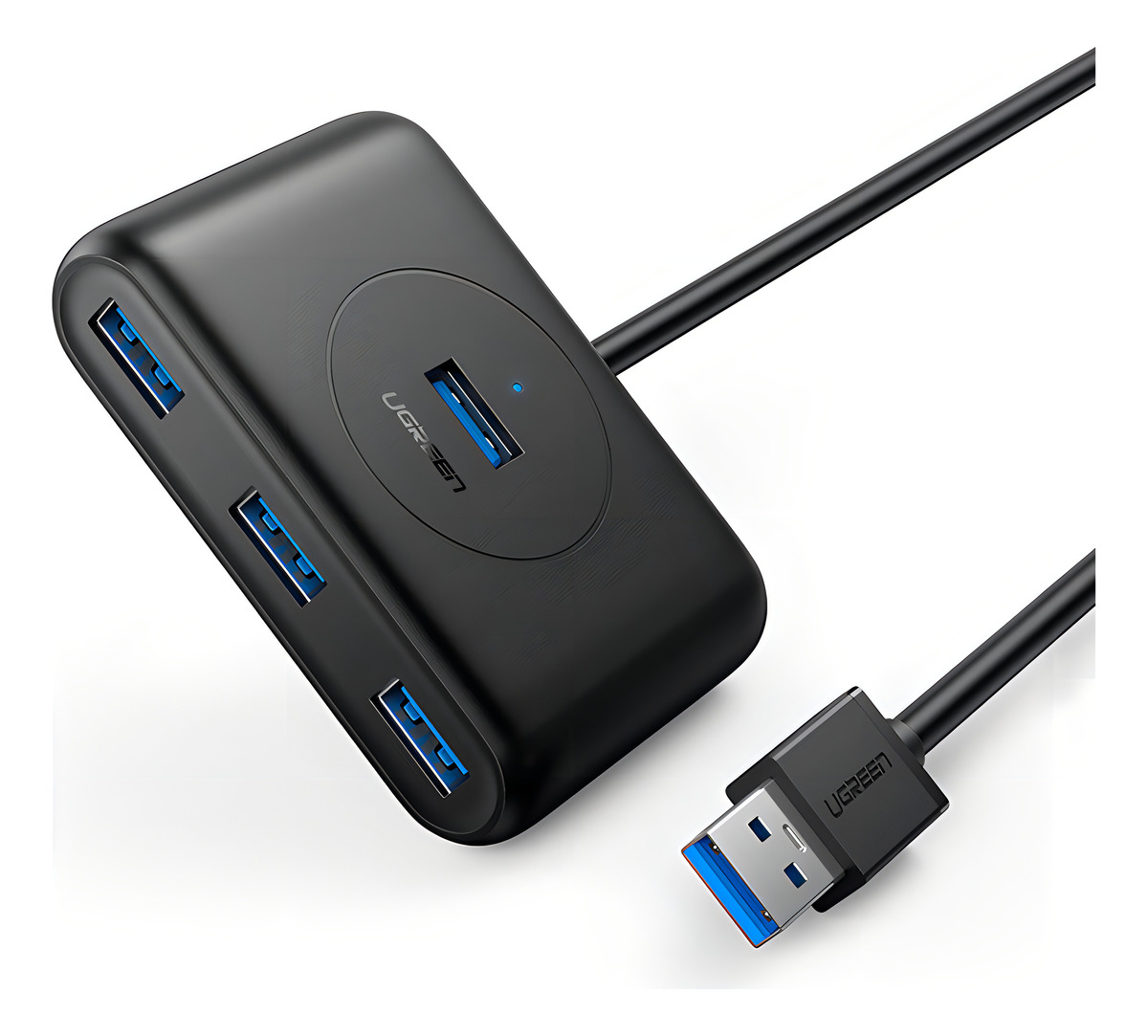 Hub Adaptador USB 3.0 Tipo-A Macho 4 em 1 Preto 1