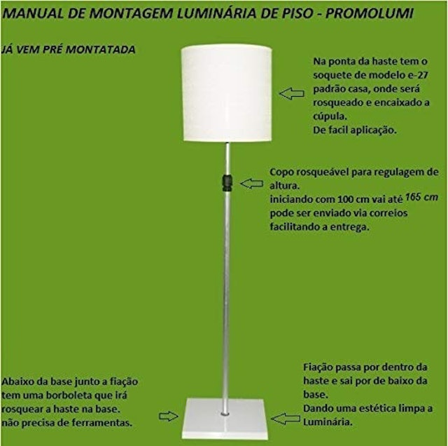 Luminária de Piso com Regulagem Altura  4