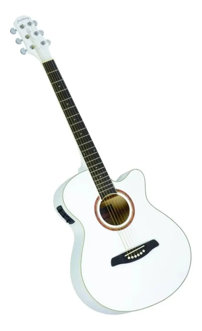 Violão Eletroacústico Aço Berlin WH Branco 2