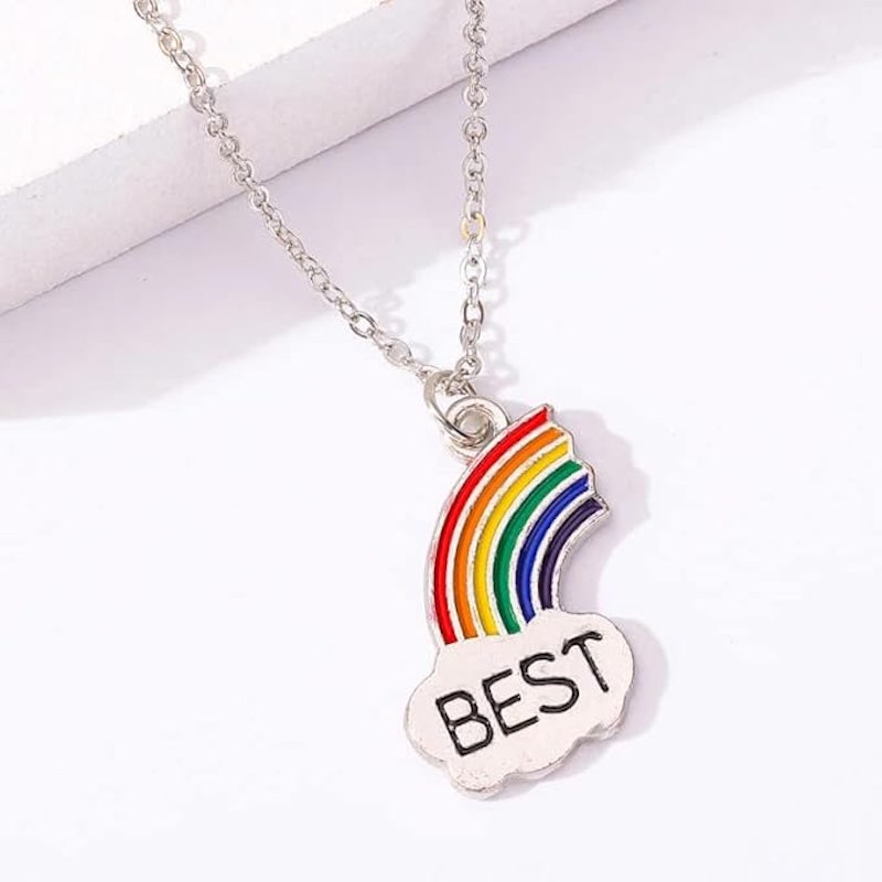 Colar Melhores Amigas Best Friends Amizade Arco-íris 2