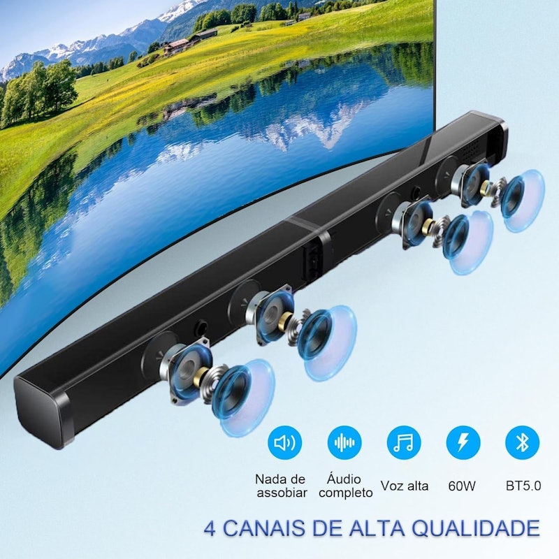 Soundbar 2.1 Canais Home Theater 5