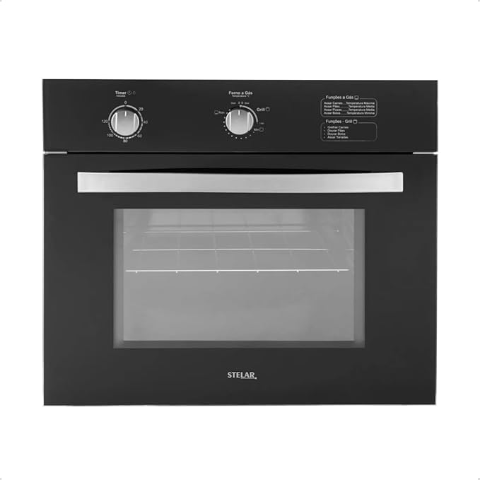 Forno a Gás de Embutir Stelar 46 L Topázio 1