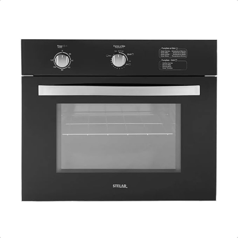Forno a Gás de Embutir Stelar 46 L Topázio 1