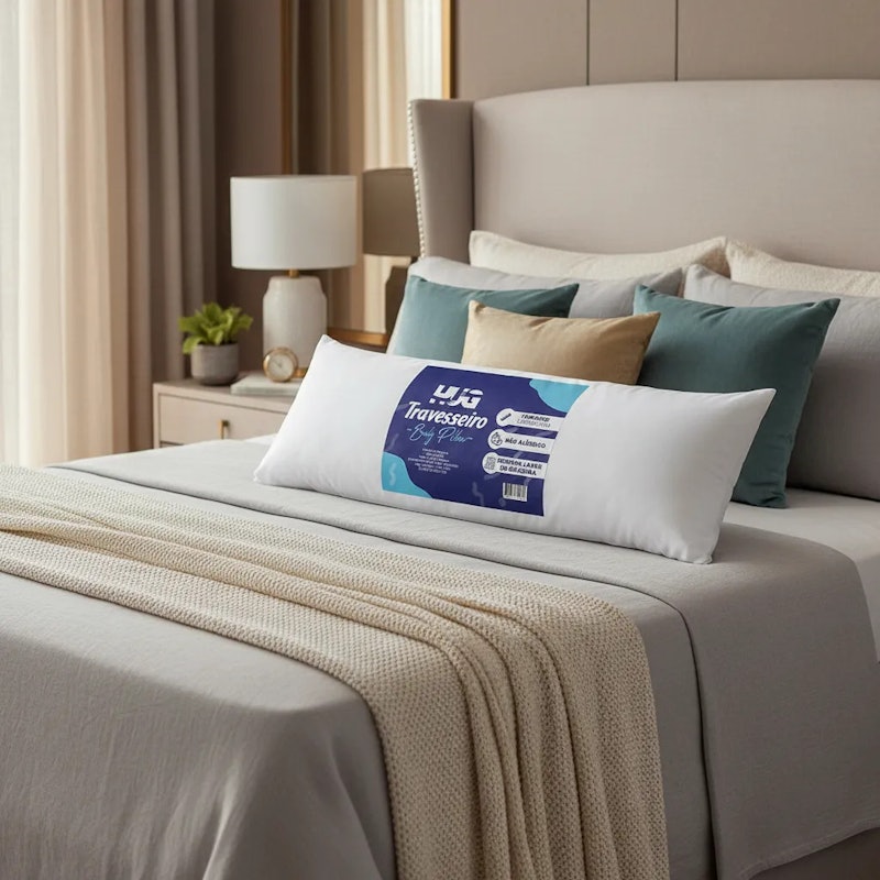 Travesseiro Corpo Body Pillow Confortável Dormir Amamentação 4