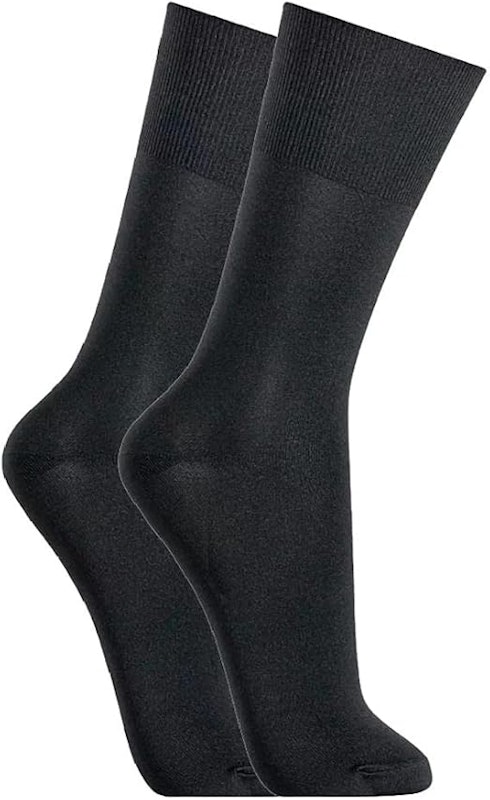 Kit 12 Pares Meia Social Microfibra Fina Masculina S1-39/44 - Preta 1