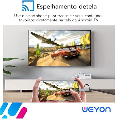 Smart TV 24 LED HD Weyon Android TV HDMI USB W-Fi 100/240 V 4