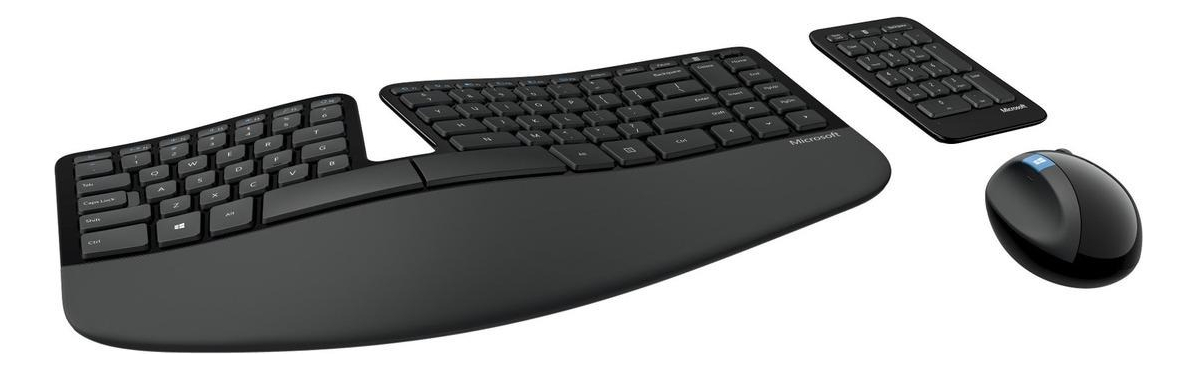 Kit de Teclado e Mouse sem Fio Microsoft Sculpt Ergonomic 2