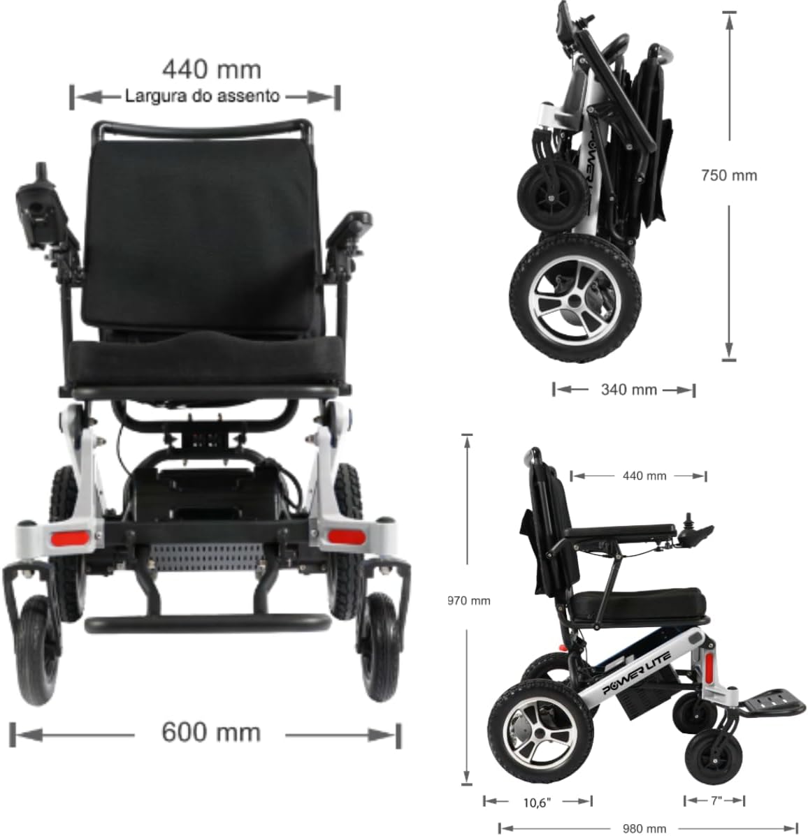 Cadeira de Rodas Motorizada Elétrica Dobravel Compacta Pop 2
