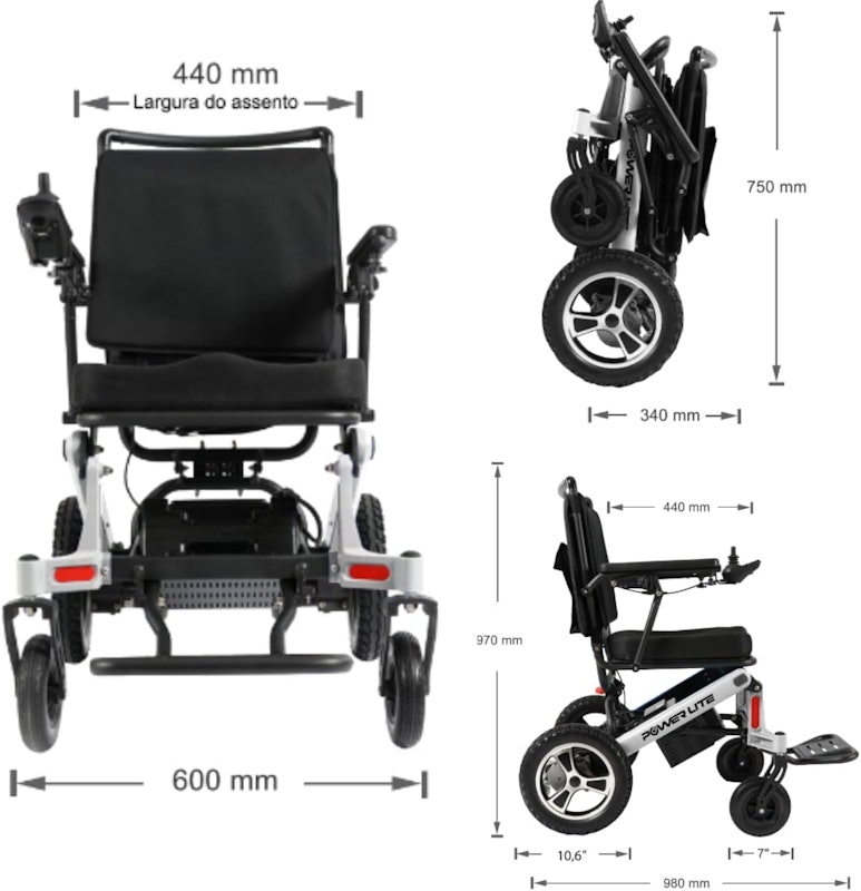 Cadeira de Rodas Motorizada Elétrica Dobravel Compacta Pop 2