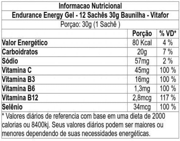 Endurance Energy Gel Baunilha 2