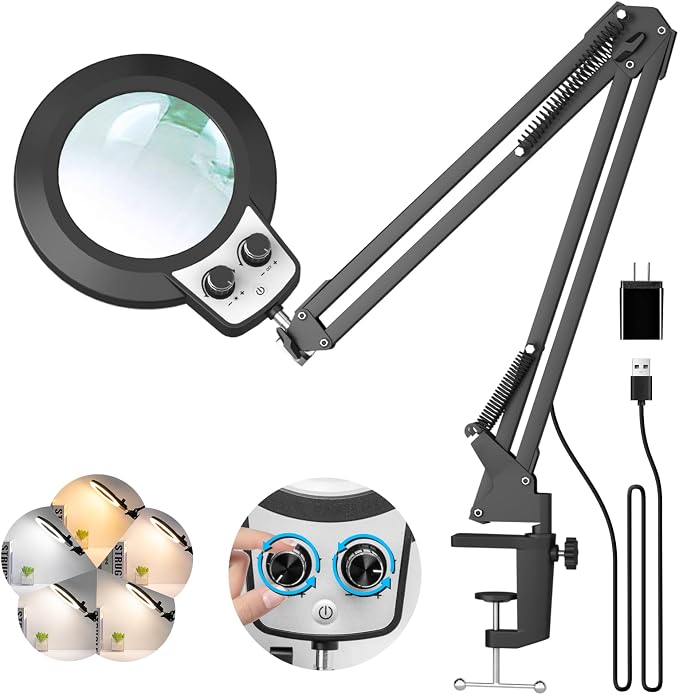 Lupa de 12x com Luz e Suporte 1