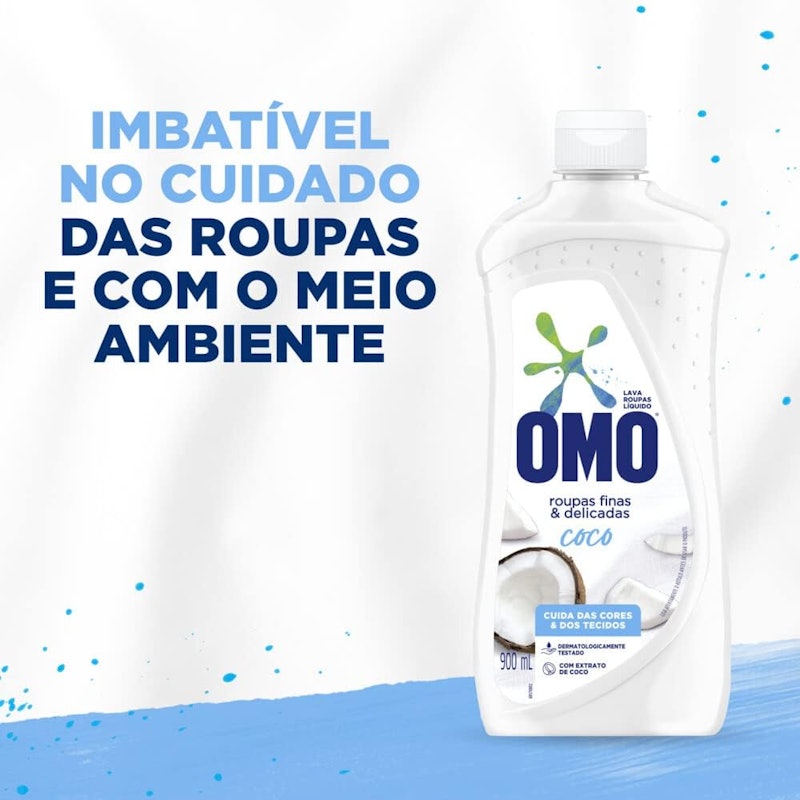 Sabão Líquido Omo Roupas Finas e Delicadas Coco 5