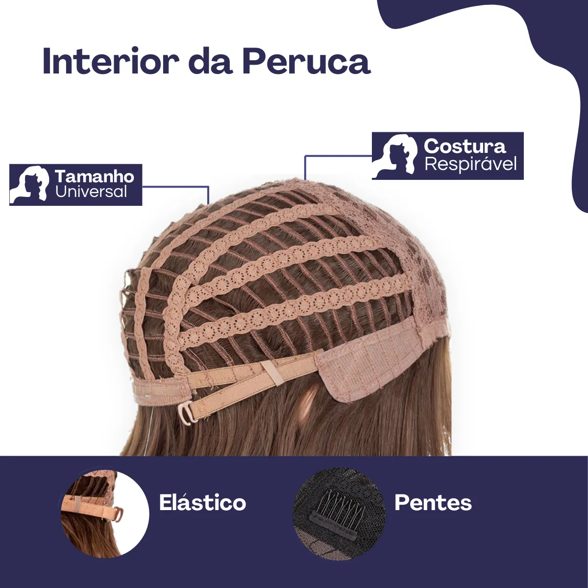 Peruca Ruiva Cabelo Longo Liso Orgânico Cacalee 4