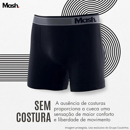 Cueca Boxer Microfibra Sem Costura  4
