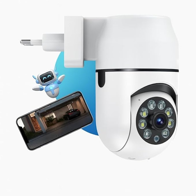 Câmera de Segurança 2MP Wi-Fi Visão 360° HD 1080p 1